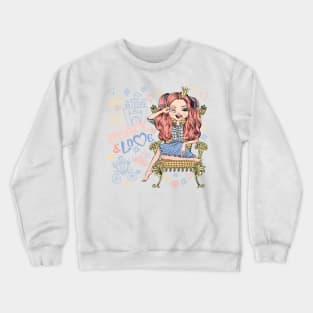 Fashionable girl princess Crewneck Sweatshirt